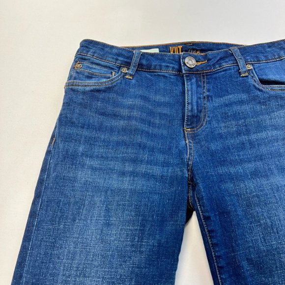 Kut From The Kloth Womens Katy Boyfriend Jeans Blue Whiskered Dark Wash Denim 2 - Picture 2 of 10
